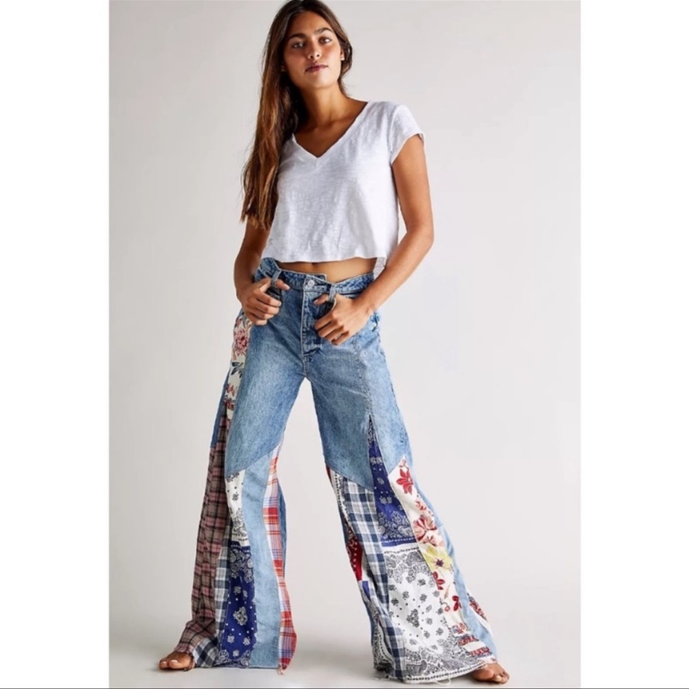 Free People Cortez Pieced jeans!